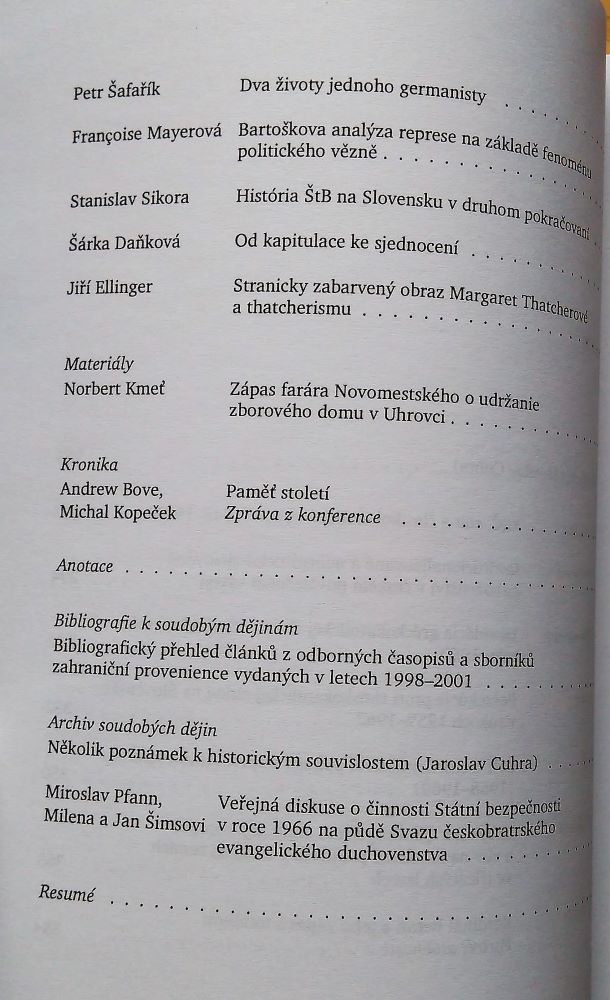Soudobé dějiny 2.,3. 2001