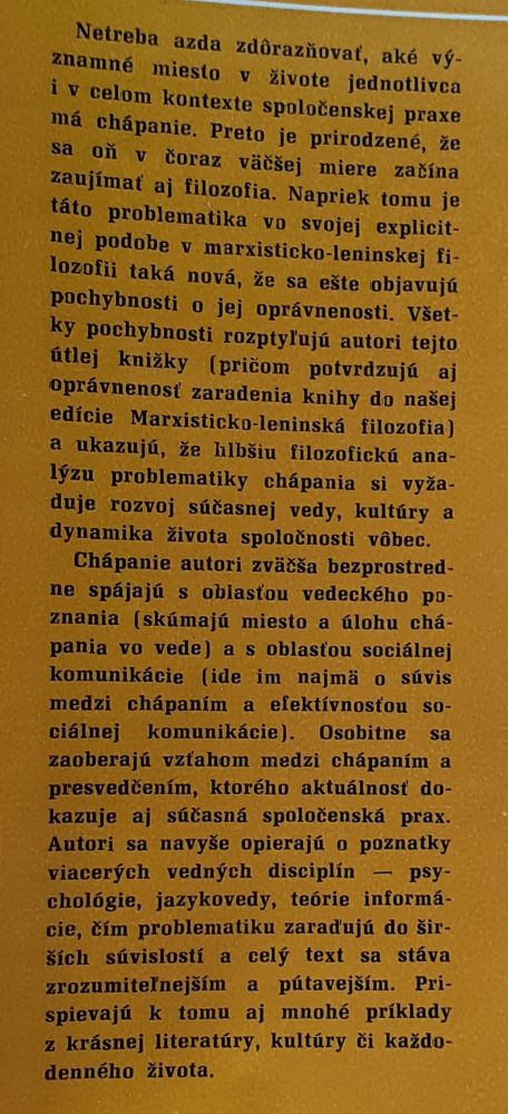 Problematika chápania vo filozofii 