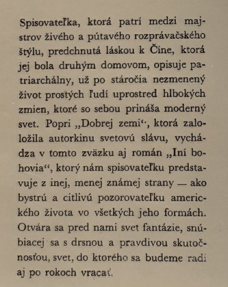 Dobrá zem a iní bohovia