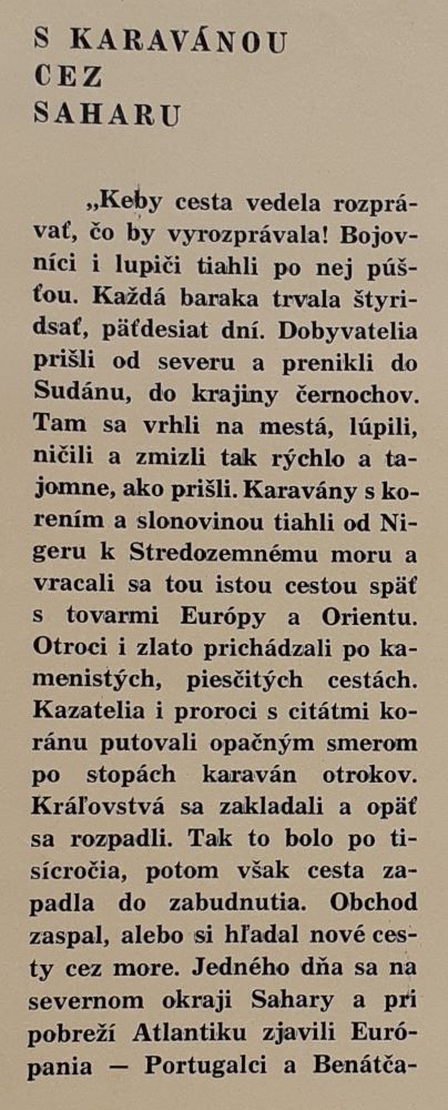 S karavánou cez Saharu