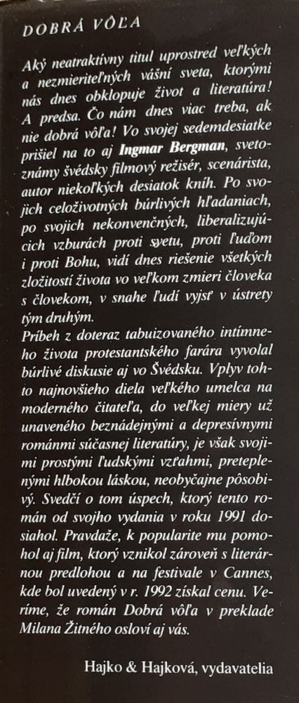 Dobrá vôľa