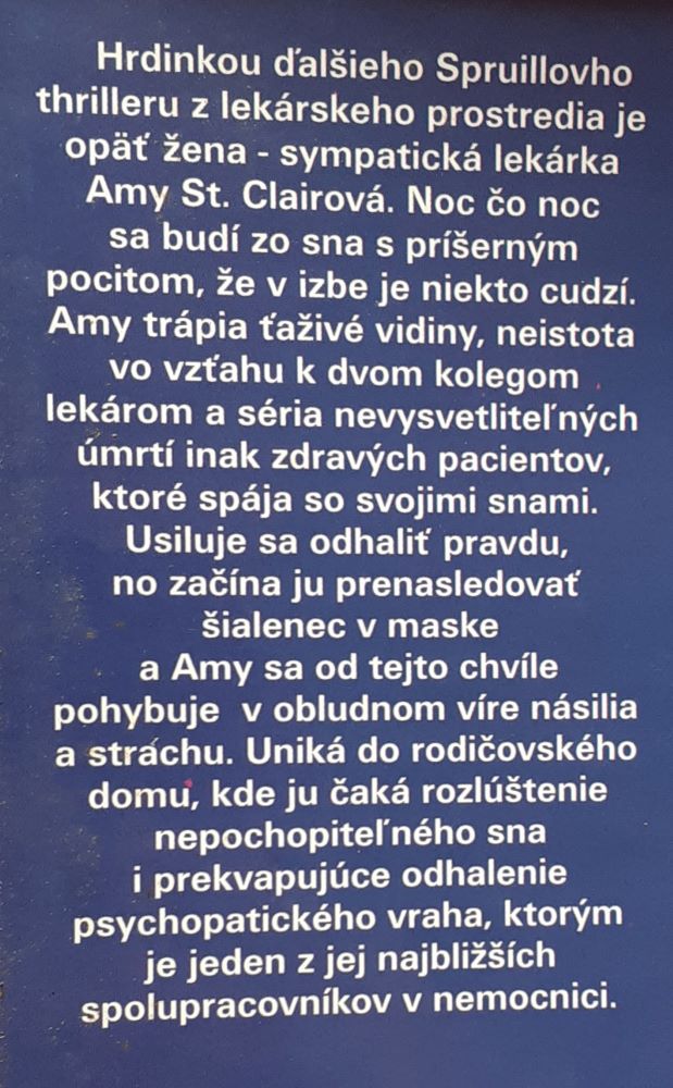 Hrôzy noci / thriller z lekárskeho prostredia