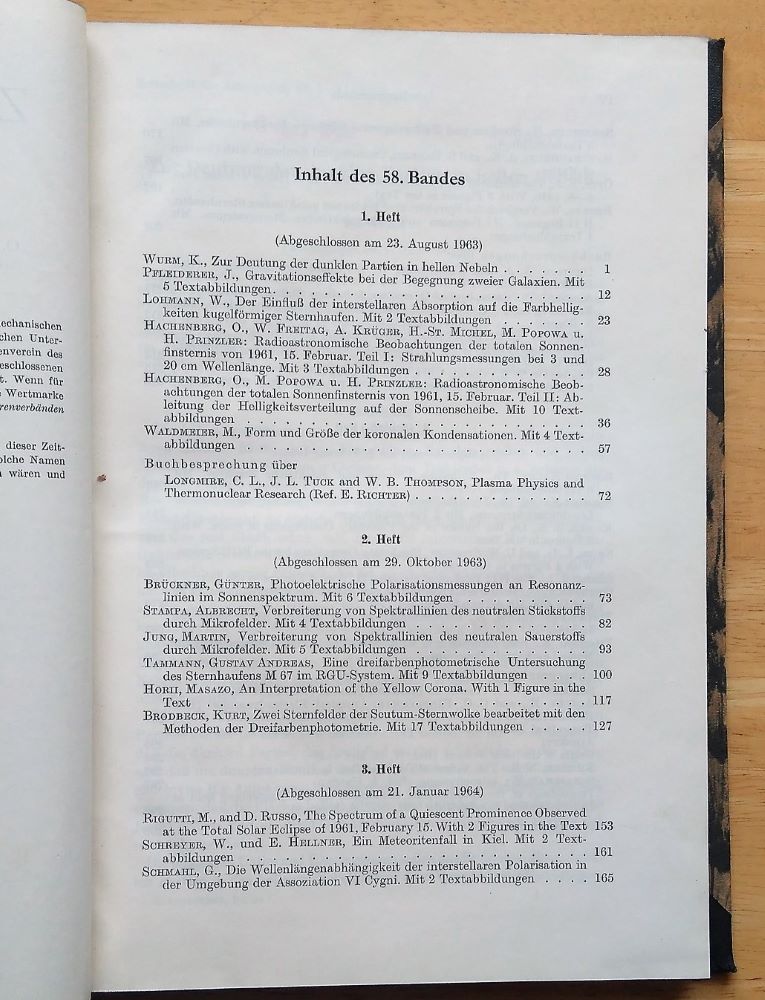 Zeitschrift fuer Astrophysik - Časopis astrofyziky