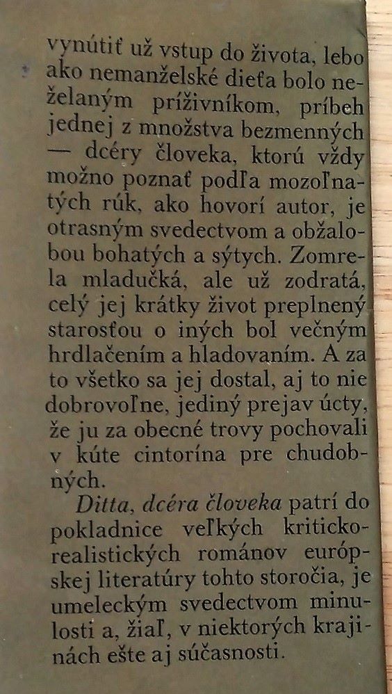 Ditta, dcéra človeka