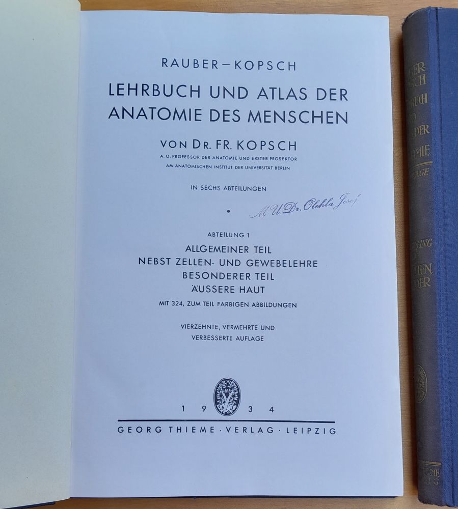 Lehrbuch und Atlas der Anatomie des Menschen in sechs Abteilungen