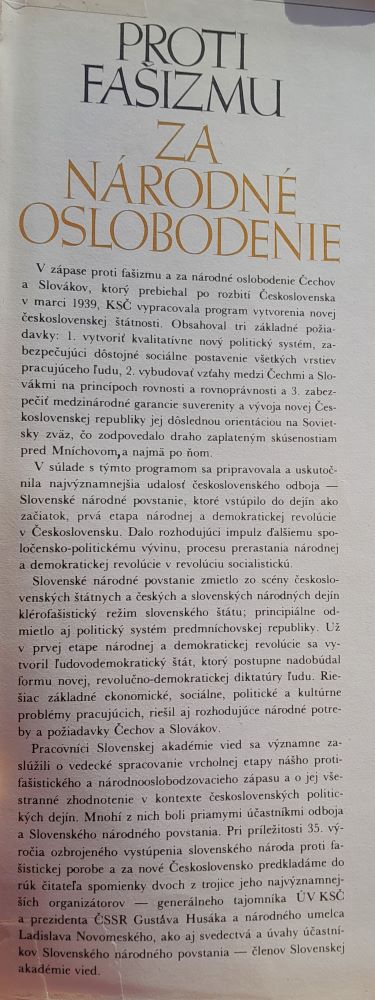Proti fašizmu za národné oslobodenie