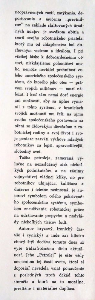 Petrolej / o naftárskych praktikách