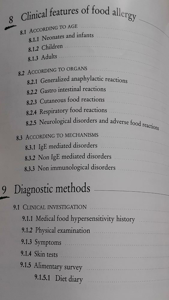 Food Allergies / Present and future problems