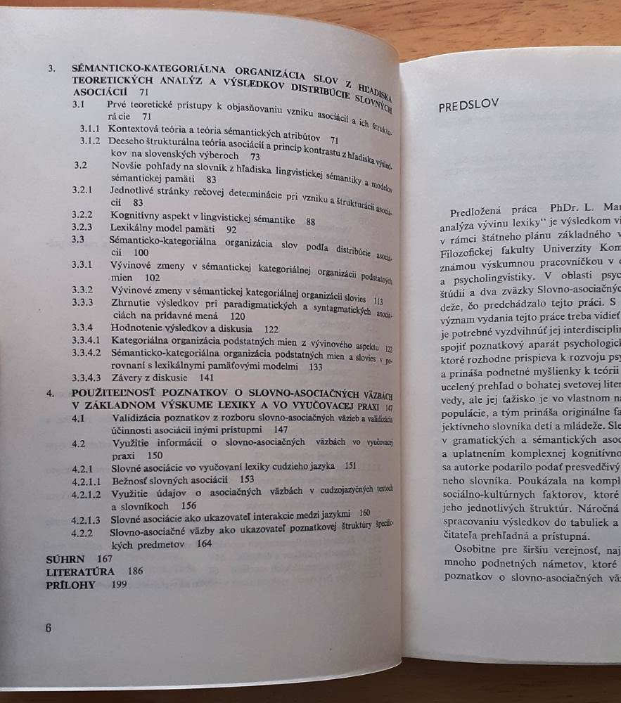 Psycholingvistická analýza vývinu lexiky