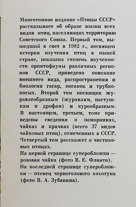 Pticy SSSR / Čajkovyje