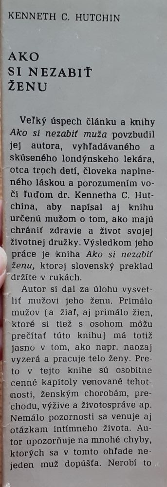 Ako si nezabiť ženu, Ako si nezabiť muža