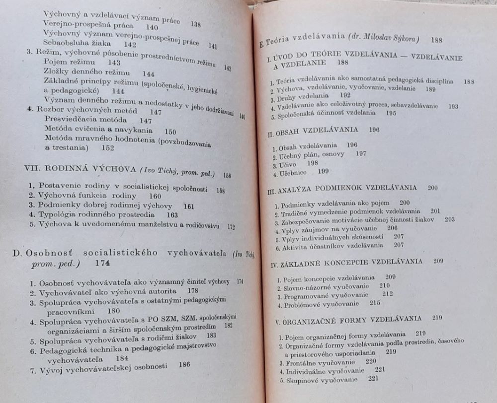 Pedagogika pre vychovávateľov / Učebnica pre stredné pedagogické školy