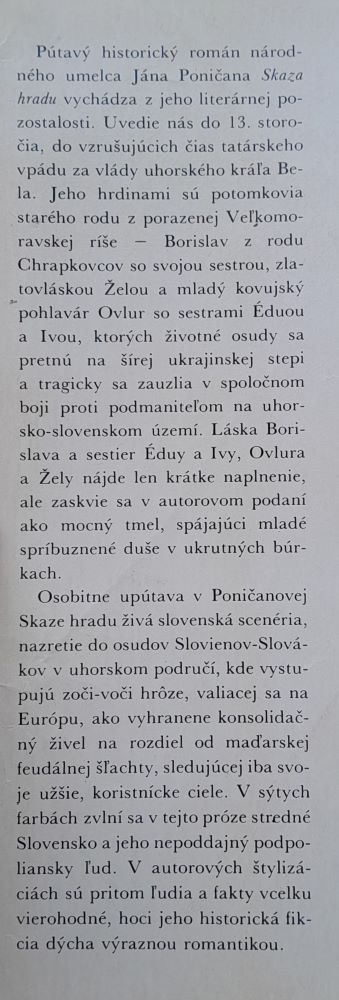 Skaza hradu / Historický román z 13. storočia