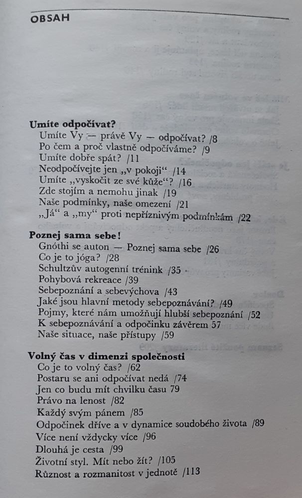 Umění odpočívat