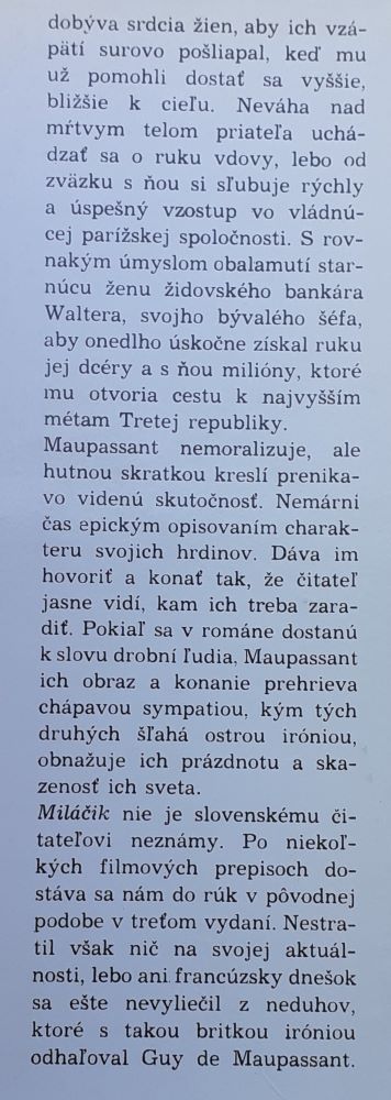 Miláčik / Guy de Maupassant