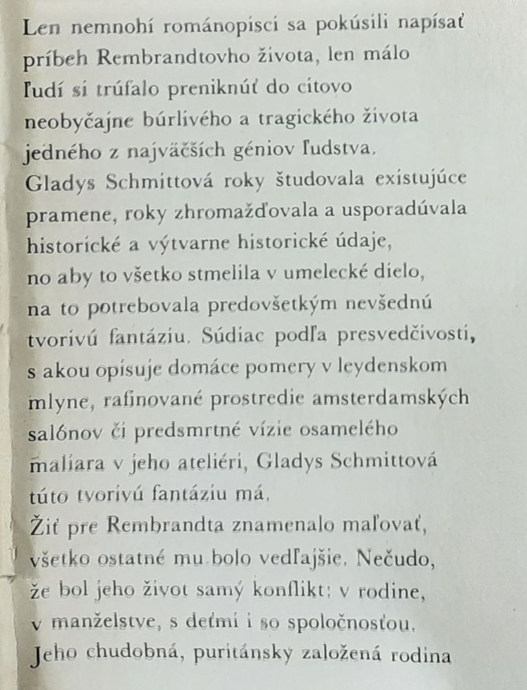 Rembrandt / Životopisný román / Postavy a osudy