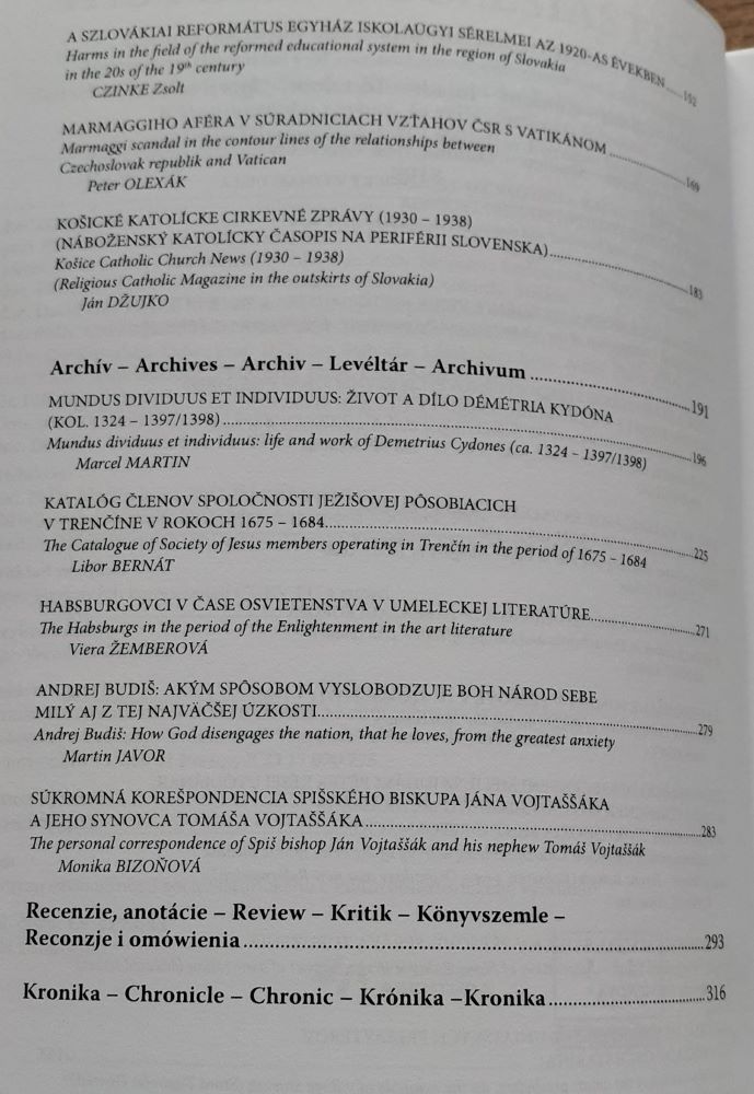 Historia Ecclesiastica / ročník IX. 2018 číslo 1. 2.