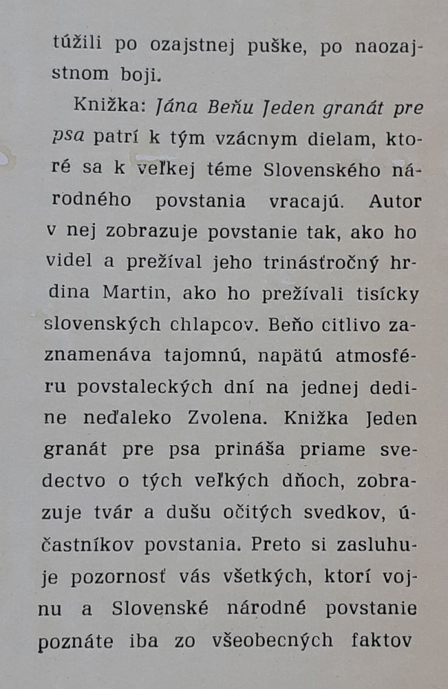Jeden granát pre psa