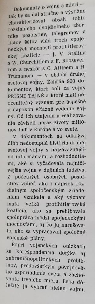 Korešpondencia predsedu Rady ministrov ZSSR s prezidentmi USA a ministerskými predsedami Ceľkej Británie za Veľkej vlasteneckej vojny 1941-1945