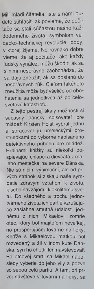 Záhada okolo počítača / detektívka pre mládež