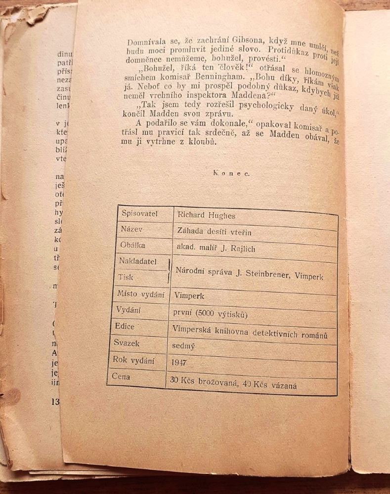 Záhada desíti vteřin / Detektívní román