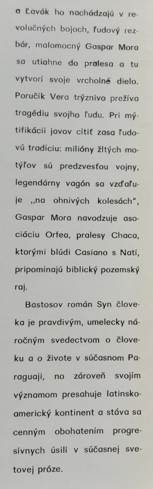 Syn človeka / Román z Paraguaja