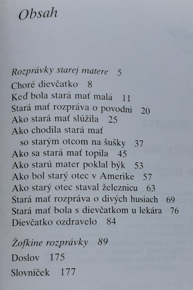 Rozprávky starej matere / Žofkine rozprávky / Vybrané spisy