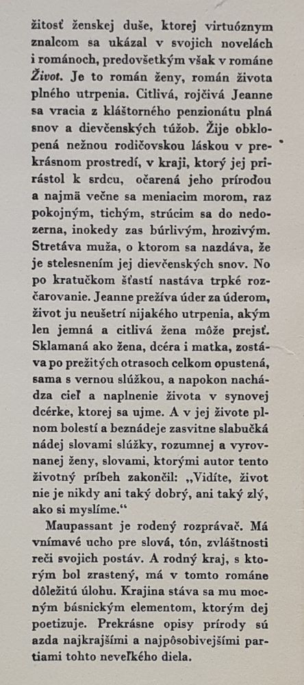 Život - Maupassant