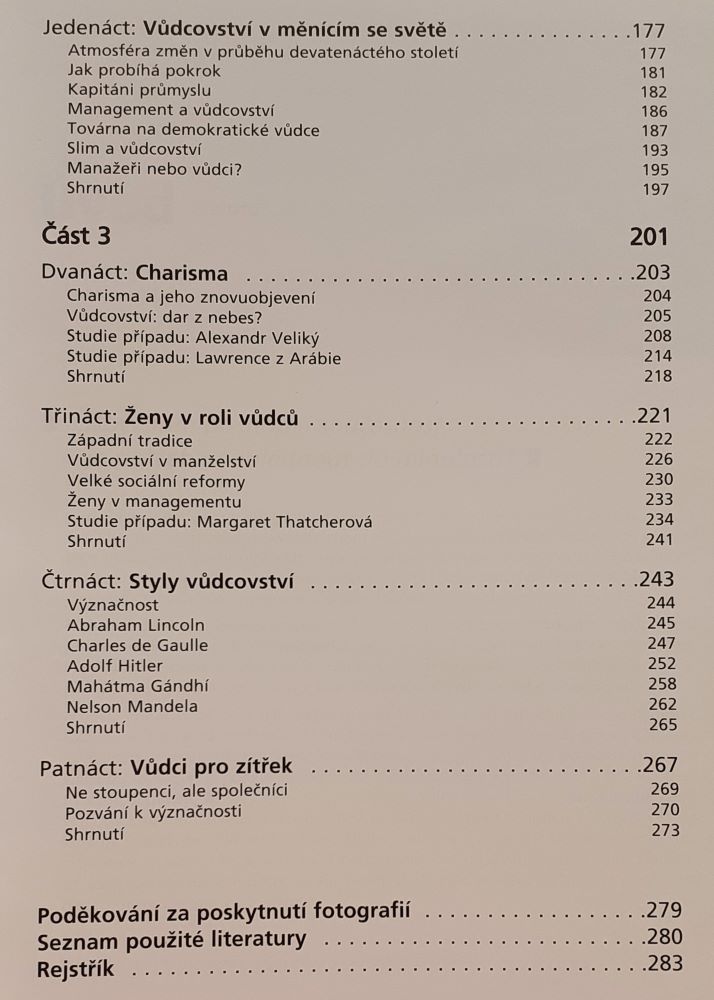 Leadership / Učte se od velkých vúdcú