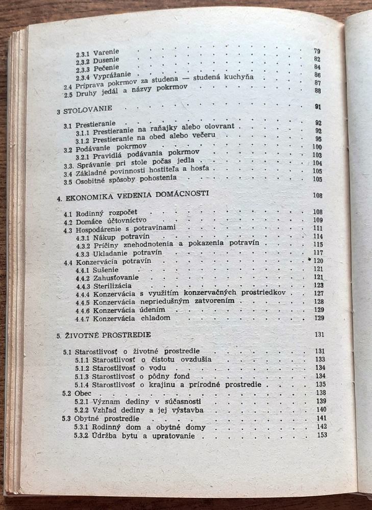 Vedenie domácnosti pre 2. ročník SOU - chovateľka