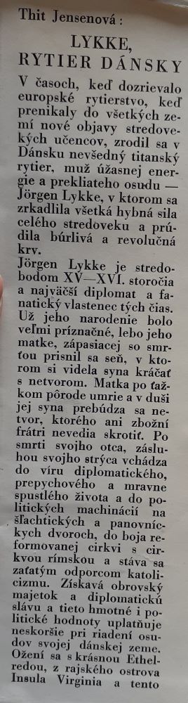Lykke, rytier dánsky / Renesančný román dánskej autorky zo 16. storočia