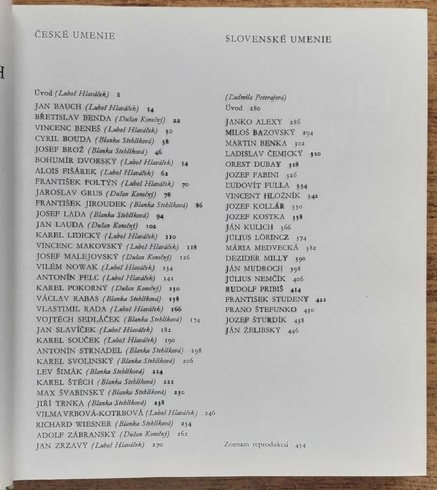 Súčasné české a slovenské umenie