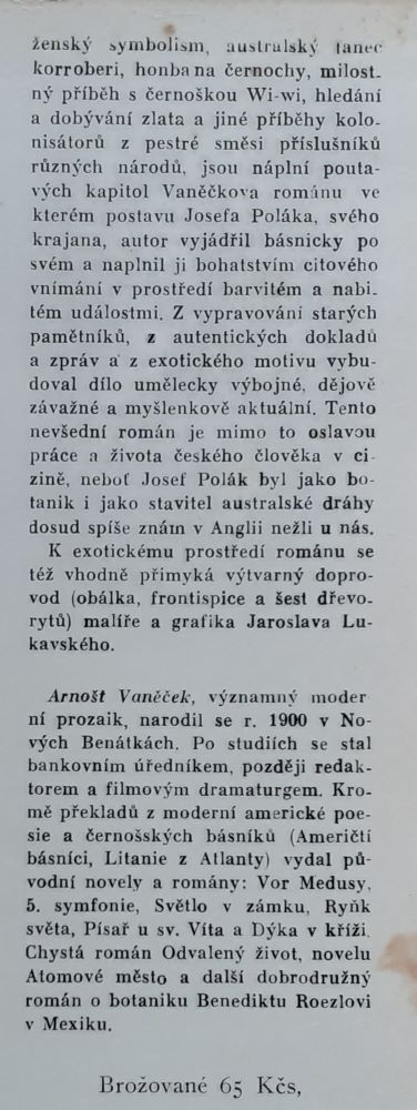 Černá labuť / Dobrodružství v zemi protinožcú / Knihovna krásné prózy / 5. zväzok