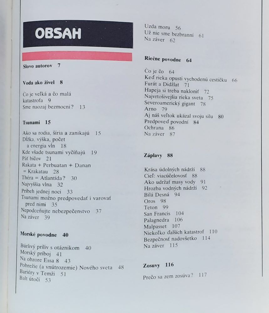 Od tsunami po lavíny