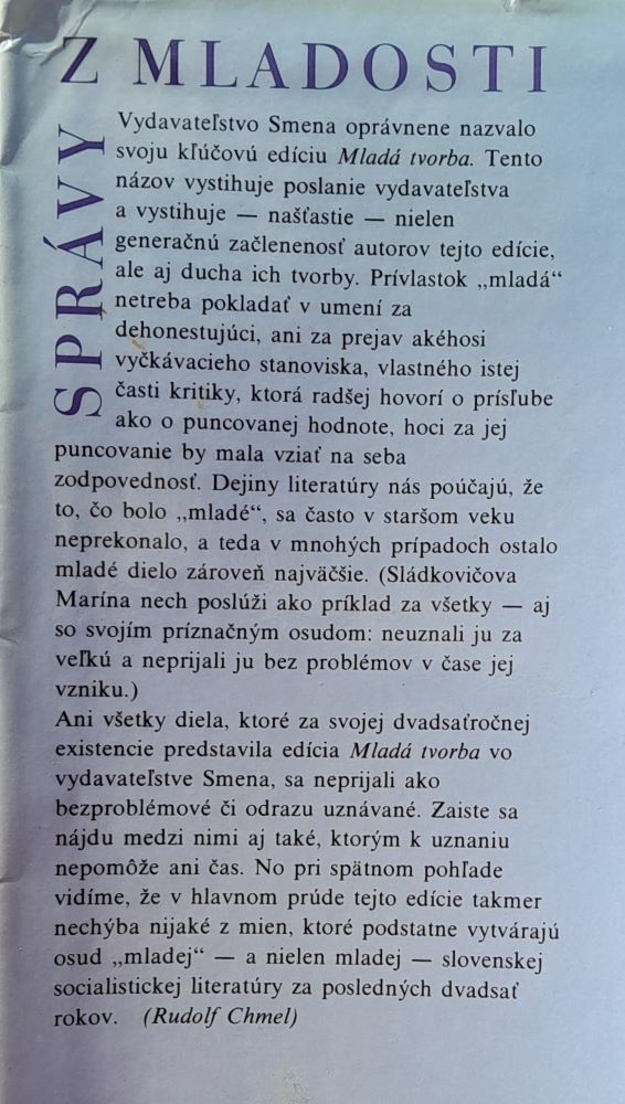 Správy z mladosti