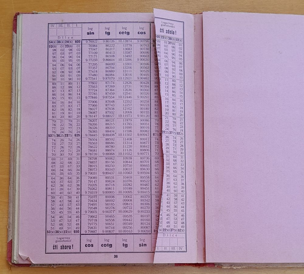 Logaritmické tabulky / Učební pomúcky vojenské akademie
