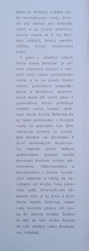 Mladé roky P. J. Šafárika 