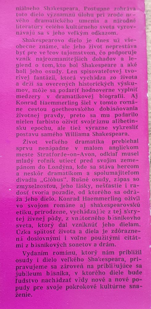 Muž, ktorý sa volal Shakespeare / SPKK