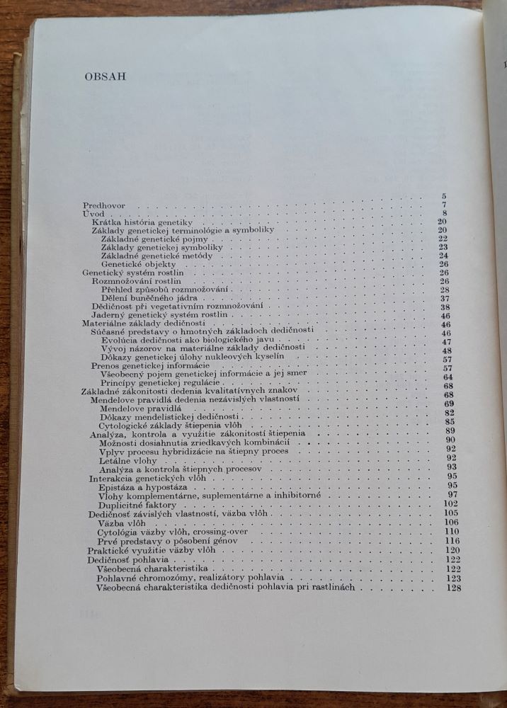 Genetika rastlín / Rastlinná výroba