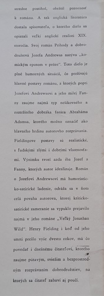 Jozef Andrews / Príhody a dobrodružstvá Jozefa Andrewsa a jeho priateľa Abraháma Adamsa