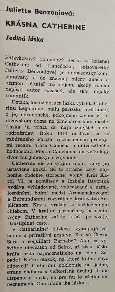 Krásna Catherine - 1. Jediná láska / 2. Zlaté rúno (Krásna Katarína)