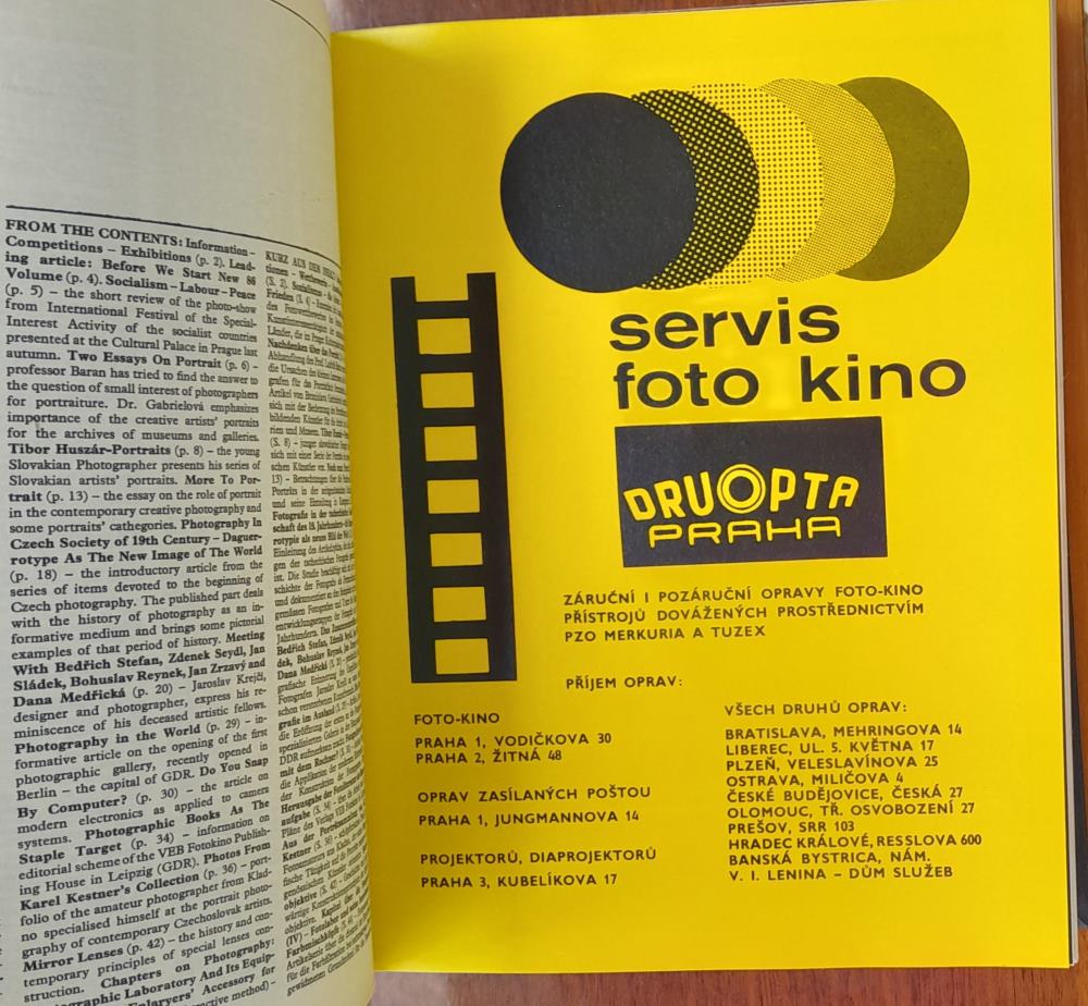 Československá fotografie / Časopis pro ideovou a odbornou výchovu fotografických pracovníkú