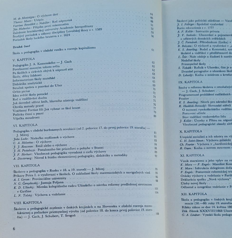 Výber z prameňov k dejinám školstva a pedagogiky / Vysokoškolské učebnice a príručky