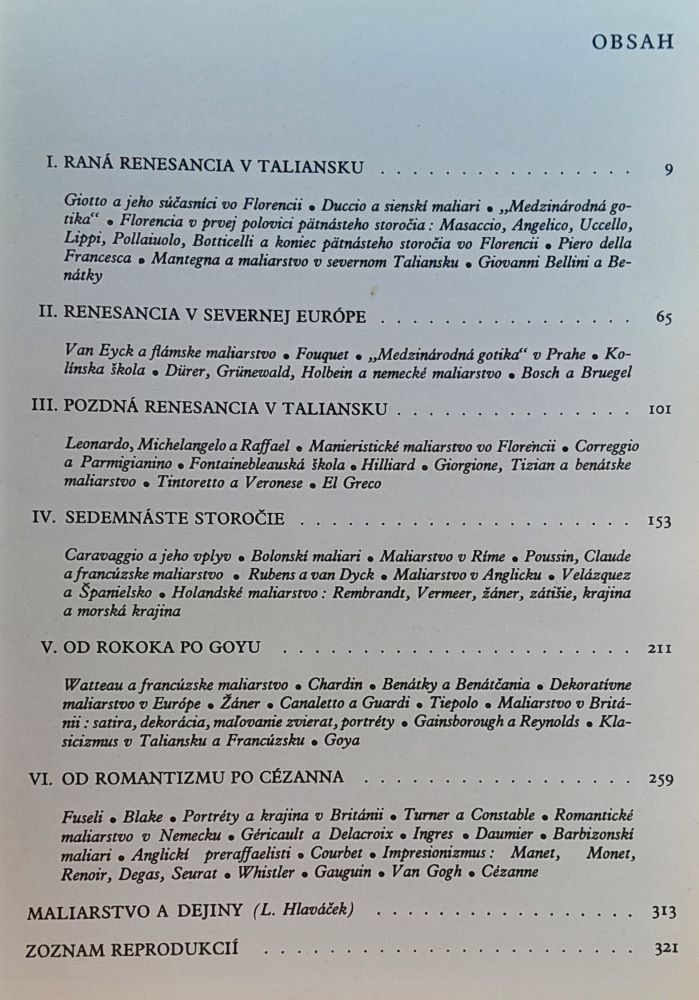 Stručné dejiny maliarstva od Giotta po Cézanna