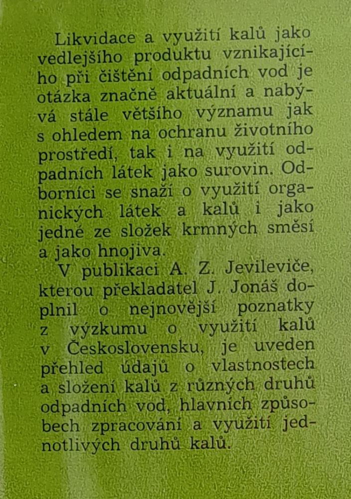Využití kalú z odpadních vod / Ochrana životního prostředí
