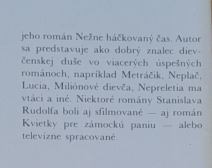 Kvietky pre zámockú paniu / Edícia Čajka
