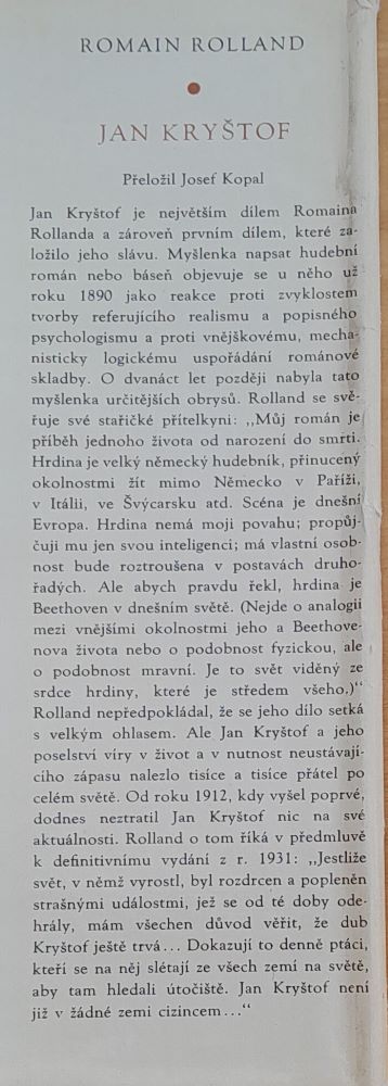 Jan Kryštof I. / Romain Rolland / Světové umění na obálkach Světové knihovny