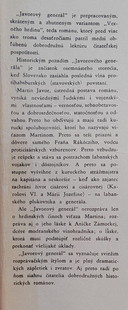 Javorový generál / Edícia Rozkvet