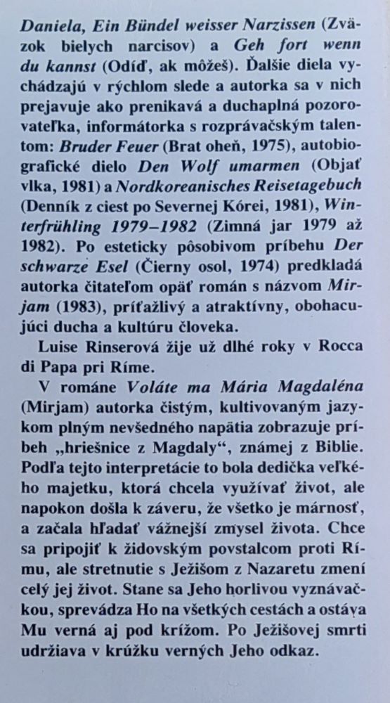 Voláte ma Mária Magdaléna