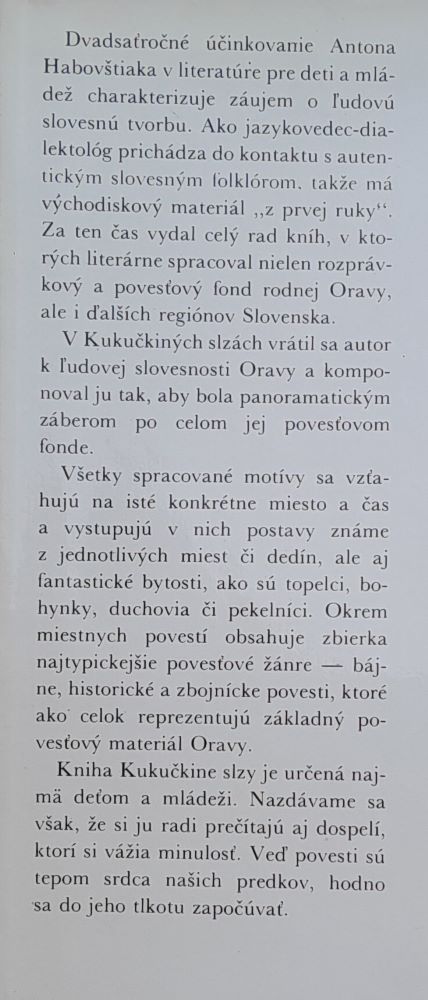 Kukučkine slzy / Povesti z Oravy